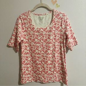 Time and Tru Flower Printed Top | Size Medium